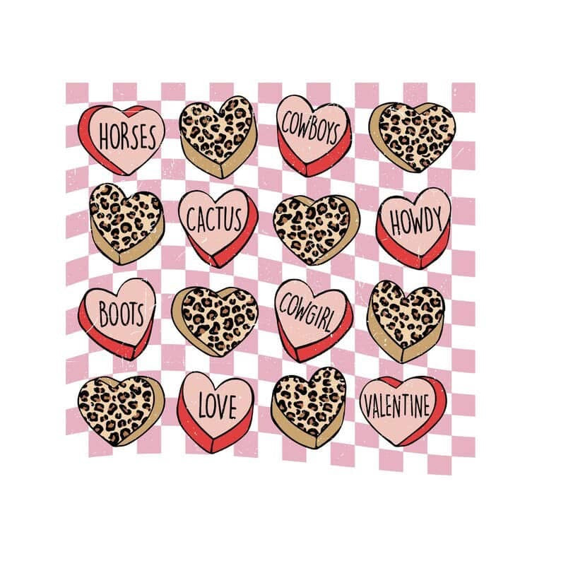Cheetah Candy Hearts