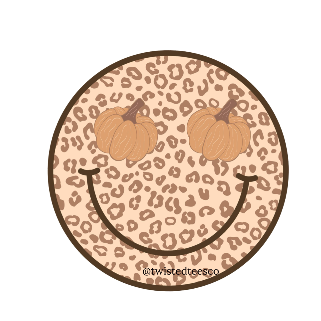 Cheetah Pumpkin smiley