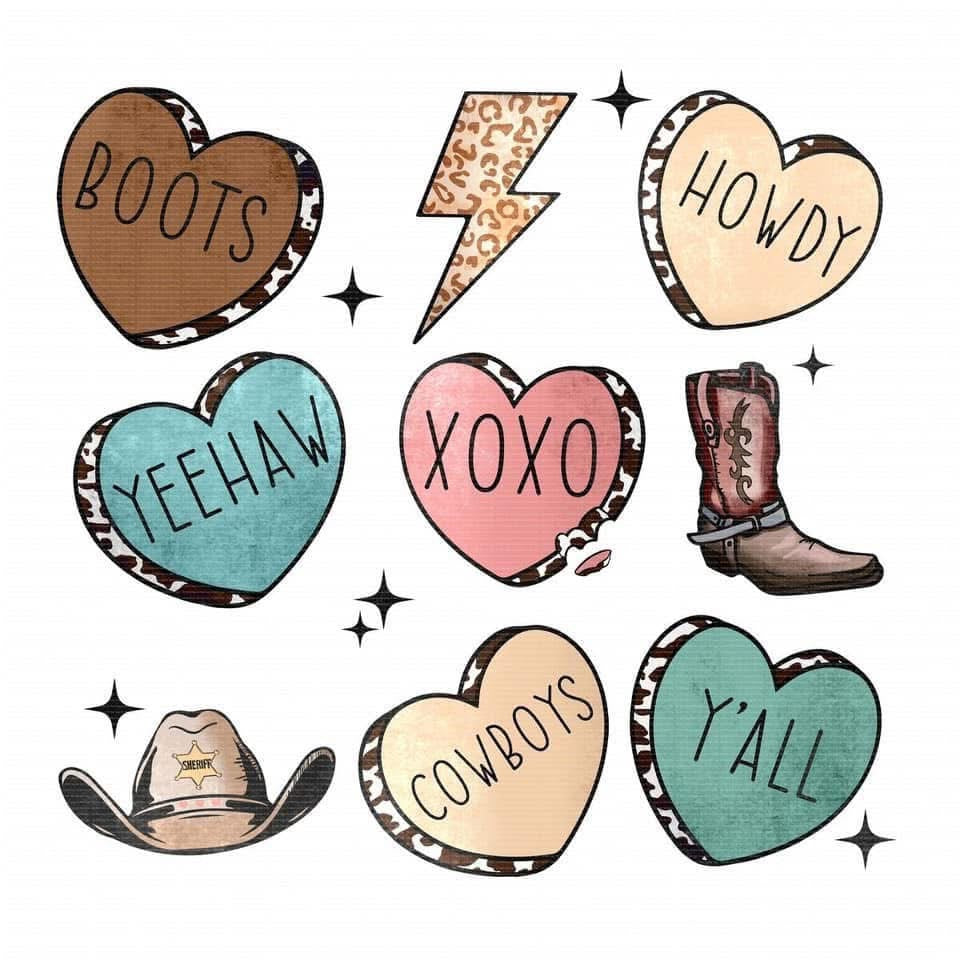 Cowboy Candy Hearts